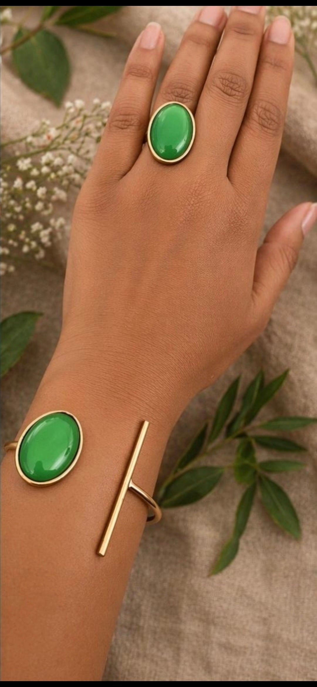 Parure Ethnique "Perla vert"
